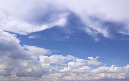 Blue sky with white clouds as background 
の写真素材