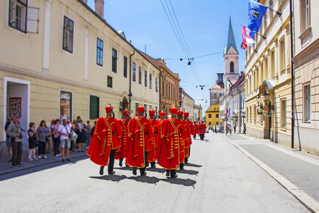 Ceremonial Changing of the Guard in Zagreb, Croatiaの写真素材