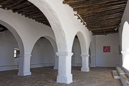 Church of Santa Eularia  des Riu in Ibiza Spainの写真素材