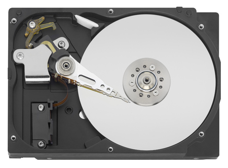 HDD Hard disk drive isolated on white backgroundの写真素材