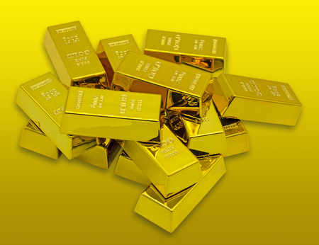 Bunch of golden bars as a Financial conceptsの写真素材