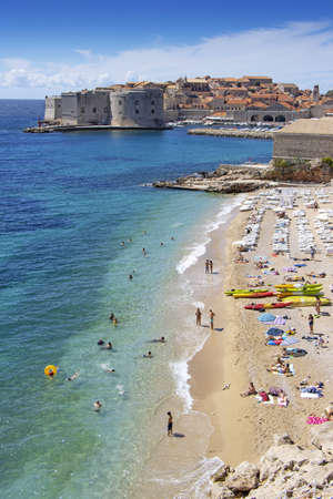Picturesque view panorama on the historical old town Dubrovnik, Croatiaのeditorial素材