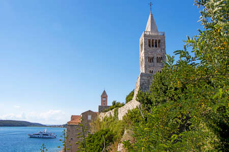 Famous Beautiful Rab town on Rab island in Croatia.の写真素材