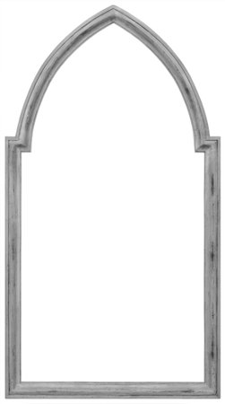 Wooden vintage silver-plated, silver antique empty picture frameの写真素材
