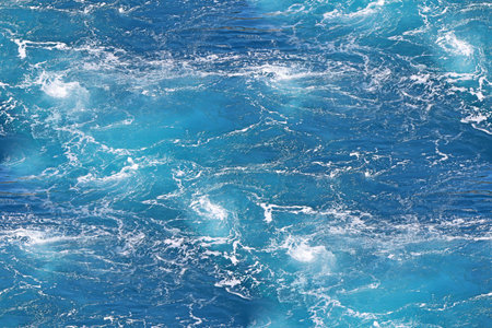Seawater with sea foam as seamless backgroundの写真素材