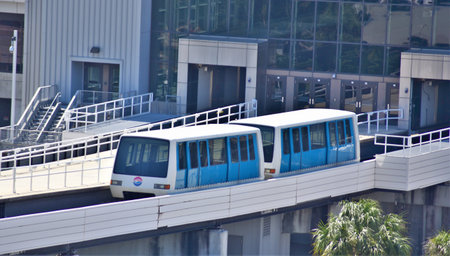 March 2020, Tampa, FL: Tampa Airport Train us running between terminals without passengers due to...