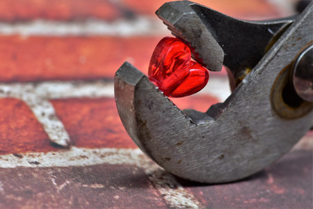 Heart being crushed by pliers