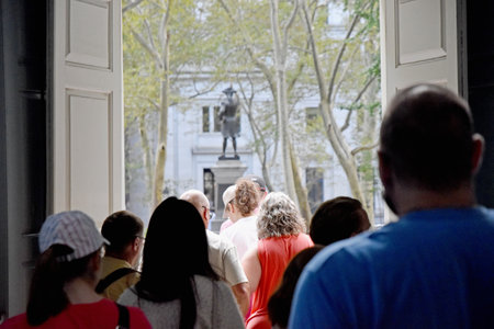 Philadelphia, PA, September, 2023 - Tourists leaving Independence Hall which is among the most visited places in Philadelphiaのeditorial素材
