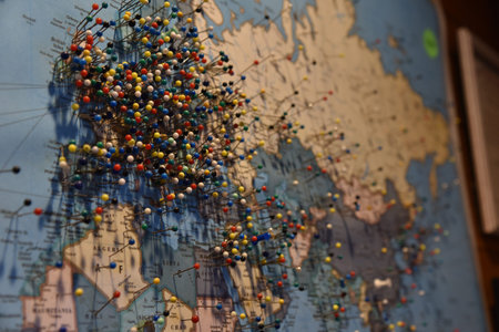 Pins on a European Map show over tourism in many parts of the old world