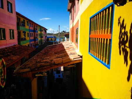 City of Guatape in Antioquia, Colombiaの写真素材