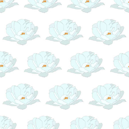 Floral seamless background. Repeating floral background. A peony-shaped tulip.のイラスト素材