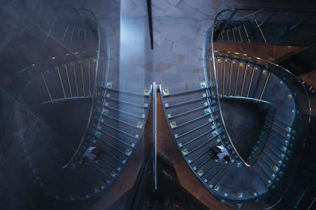 London / UK - 07/11/2020: Beautifully designed stairs in One New Change shopping mall next to St. Paul cathedralのeditorial素材