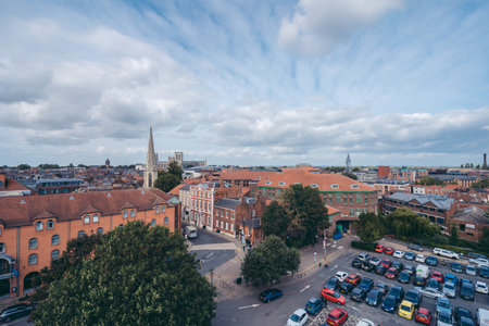 ork, North Yorkshire | UK -  2020.09.11:  Empty streets of the city during the sunny lockdown weekendのeditorial素材