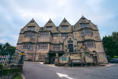 Stafford, Staffordshire | UK -  2020.09.27: Beautiful Weston Hall Hotel originated in 1550 when it was built as a small Dower houseのeditorial素材