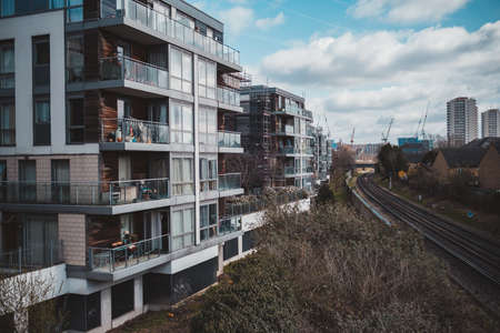 Brentford, West London | UK -  2021.03.21: Empty rails during the weekendのeditorial素材
