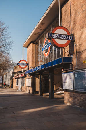 Shepherd's Bush, London | UK -  2021.03.22: Empty white city staionn during the coronavirus pandemic lockdownのeditorial素材