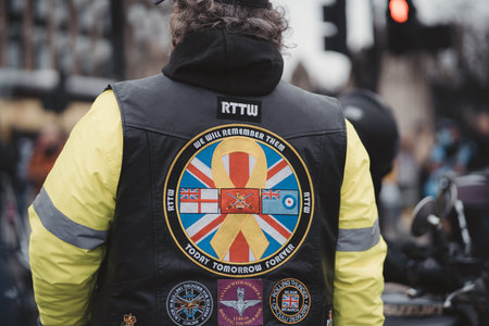 Westminster, London | UK -  2021.05.08: Hundreds of veterans at London march to support veterans.のeditorial素材