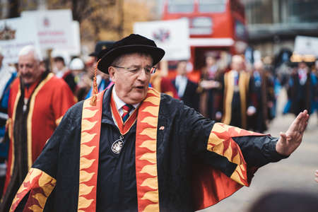 London, UK - 2021.11.13: Modern livery companies at Lord Mayors of London show paradeのeditorial素材