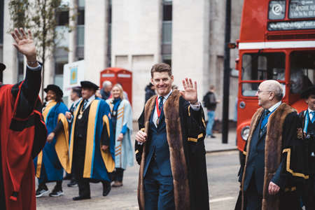 London, UK - 2021.11.13: Modern livery companies at Lord Mayors of London show paradeのeditorial素材
