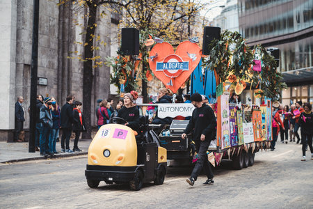 London, UK - 2021.11.13: Aldgate Connect Bid & EC Partnership at Lord Mayor of London show paradre