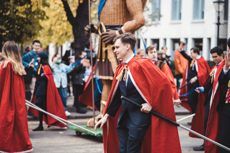 London, UK - 2021.11.13: Guild of Young Freemen at the Lord Mayors of London show paradeのeditorial素材