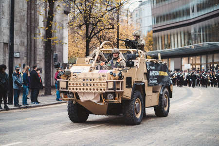 London, UK - 2021.11.13: The Royal Yeomanry at Lord Mayor of London Show paradeのeditorial素材