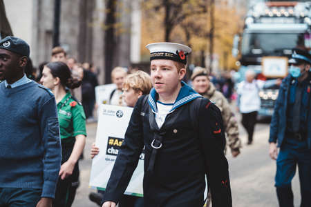 London, UK - 2021.11.13: The Royal Yeomanry at Lord Mayor of London Show paradeのeditorial素材