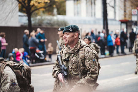 London, UK - 2021.11.13: Batalion Army reserve at Lord Mayor of London show paradeのeditorial素材