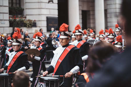 London, UK - 2021.11.13: Royal Navy Marine Corps at Lord Mayor Of London Show Paradeのeditorial素材