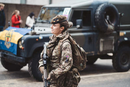 London, UK - 2021.11.13: Batalion Army reserve at Lord Mayor of London show paradeのeditorial素材