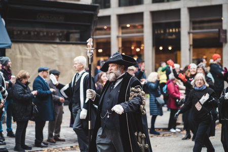 London, UK - 2021.11.13: The Worshipful Society of Apothecaries at Lord Mayor of London show paradeのeditorial素材