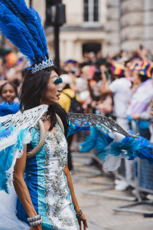 London / UK - 02/07/2022: Coca Cola employees with flags and banners celebrating London LGBTQ Pride Paradeのeditorial素材