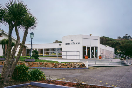Jersey Island, Channel Island | UK - 2022.01.29: Beautiful Jersey Pearl Museum in Channel Island, St. Ouenâs bay, established in 1985.のeditorial素材