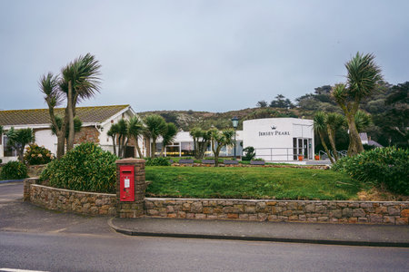 Jersey Island, Channel Island | UK - 2022.01.29: Beautiful Jersey Pearl Museum in Channel Island, St. Ouenâs bay, established in 1985.のeditorial素材