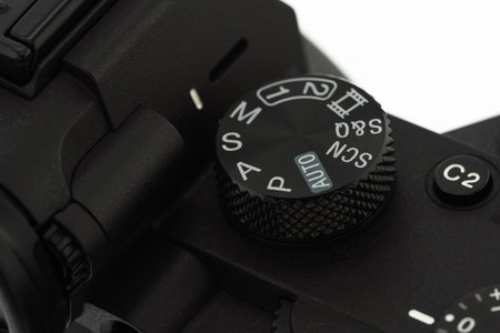 London, United Kingdom - 2023.02.28: Closeup product photo of Sony a7iii camera with white...