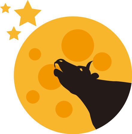 moon cowのイラスト素材
