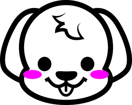 white dogのイラスト素材