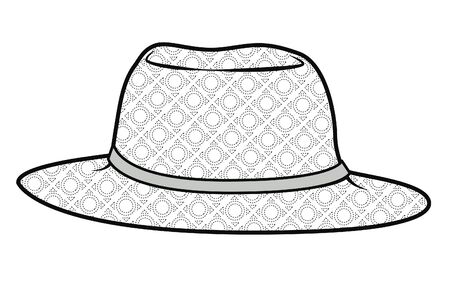 hat fashion flat sketch templateのイラスト素材
