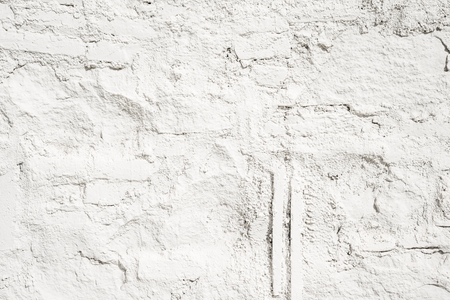 Painted white stone wallの写真素材