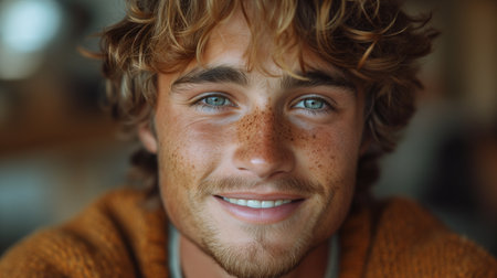 Portrait of handsome young man smilingの素材