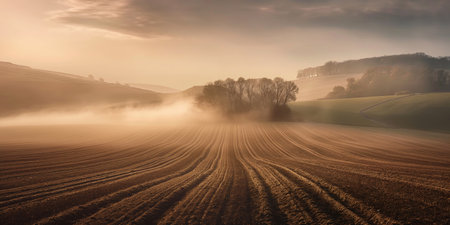 Photo of an agricultural fieldの素材
