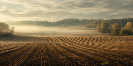 Photo of an agricultural fieldの素材