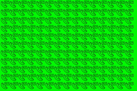 Green Illustration of Call 24 7. Available 24 7 Illustration. Template can be used for Articles, Printing, Illustration purpose, background, website, businesses, presentations, Product Promotionsの写真素材