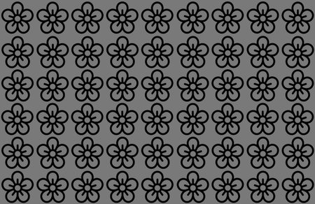 Flower Pattern with Gray Background. Petals Design spread over clear background. Use Articles,...
