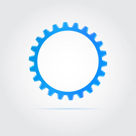 Blue vector isolated gearのイラスト素材