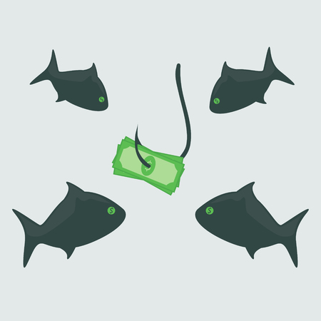 Business shark with moneyのイラスト素材