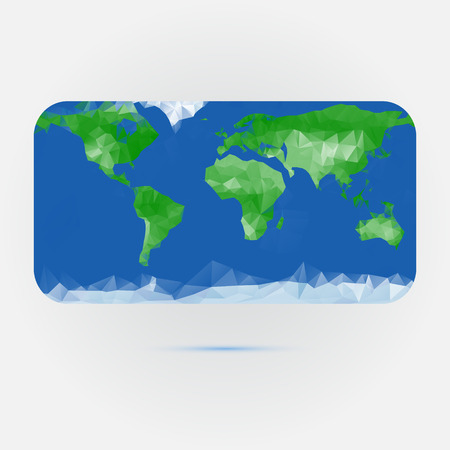 Earth map made with trianglesのイラスト素材