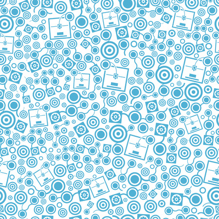3d printer blue seamless pattern on the white backgroundのイラスト素材