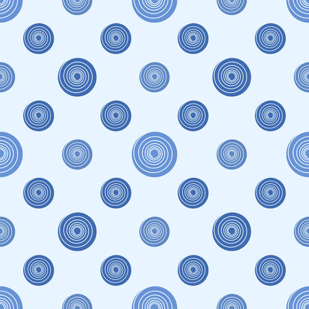 Blue polka dot vector seamless patternのイラスト素材