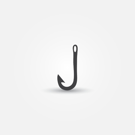 Simple vector minimal hook fishing icon symbolのイラスト素材